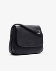 Sac à bandoulière femme Lacoste noir en cuir