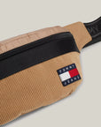 Sac banane Tommy Hilfiger en velours beige | Georgespaul 