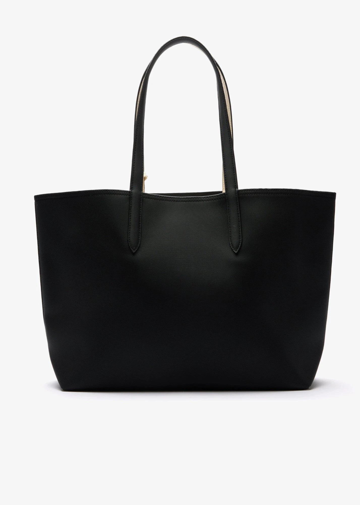 Sac cabas réversible Lacoste noir femme | Georgespaul 