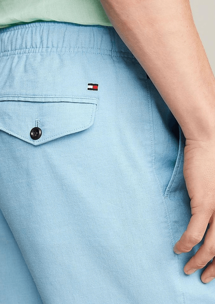 Short Tommy Hilfiger bleu en lin - Georgespaul