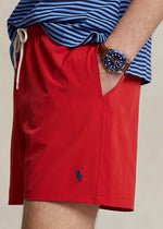 Laden Sie das Bild in den Galerie-Viewer, Short de bain pour homme Ralph Lauren rouge en polyester recyclé | Georgespaul
