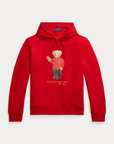 Sweat à capuche Polo Bear Ralph Lauren rouge pour homme | Georgespaul