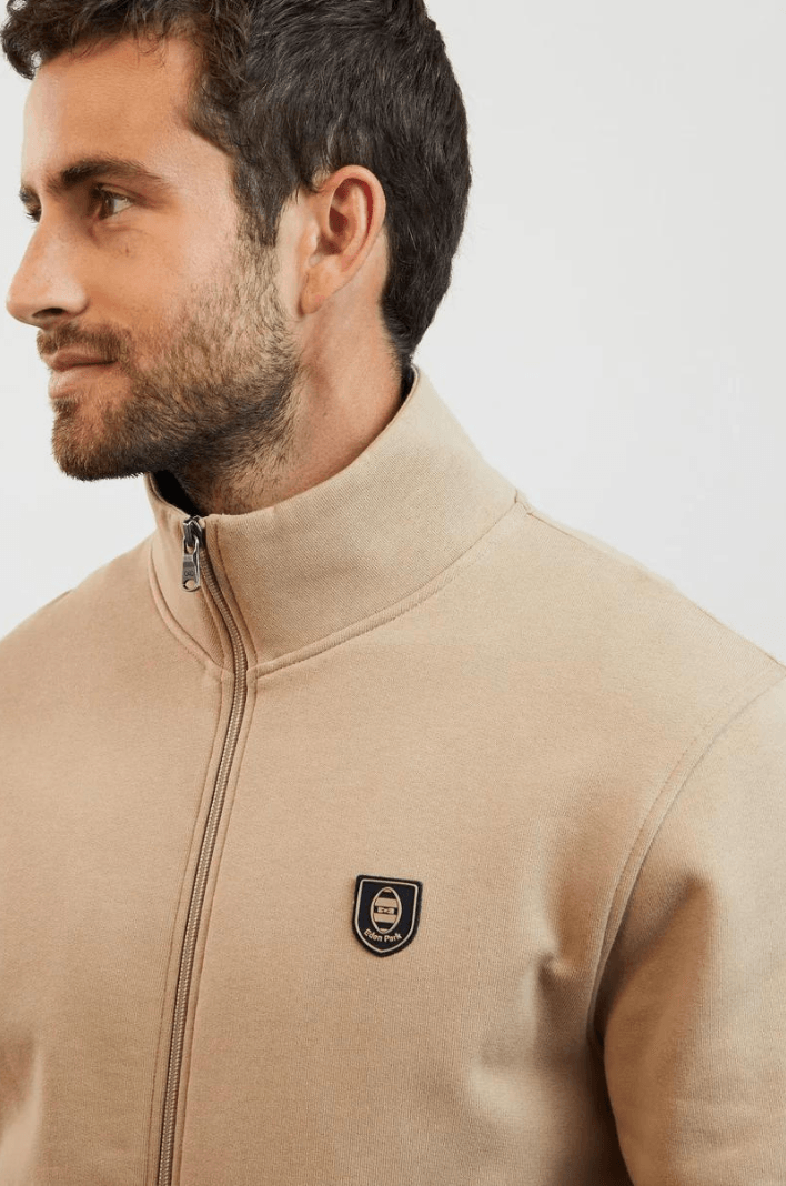 Sweat zippé col montant Eden Park beige - Georgespaul