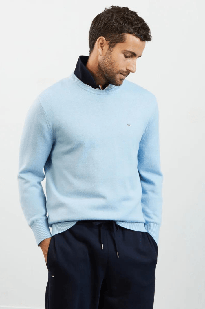 Pull Eden Park bleu en laine - Georgespaul