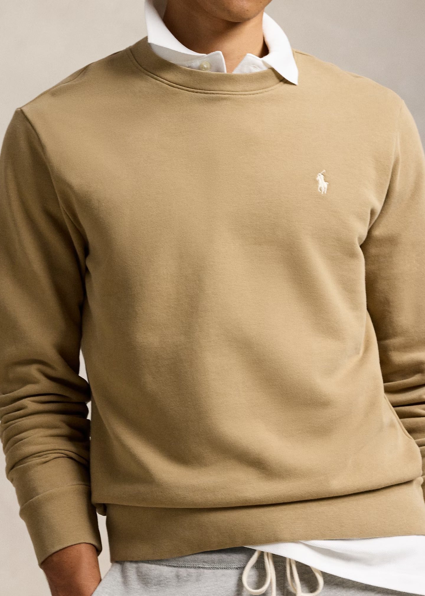 Sweat Ralph Lauren beige pour homme | Georgespaul 