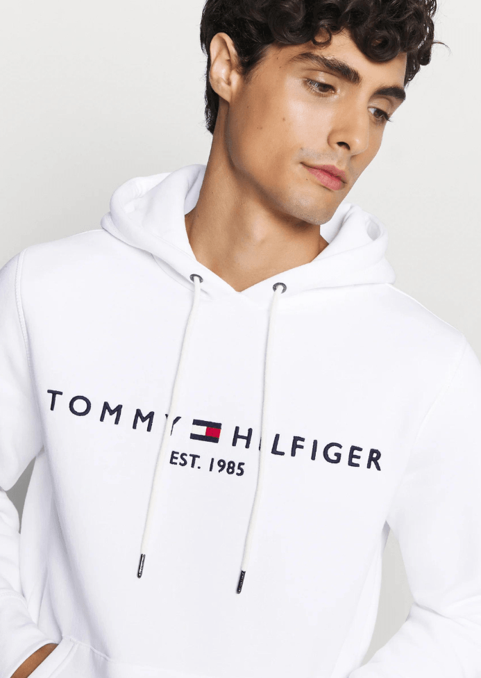 Sweat à capuche Tommy Hilfiger blanc - Georgespaul