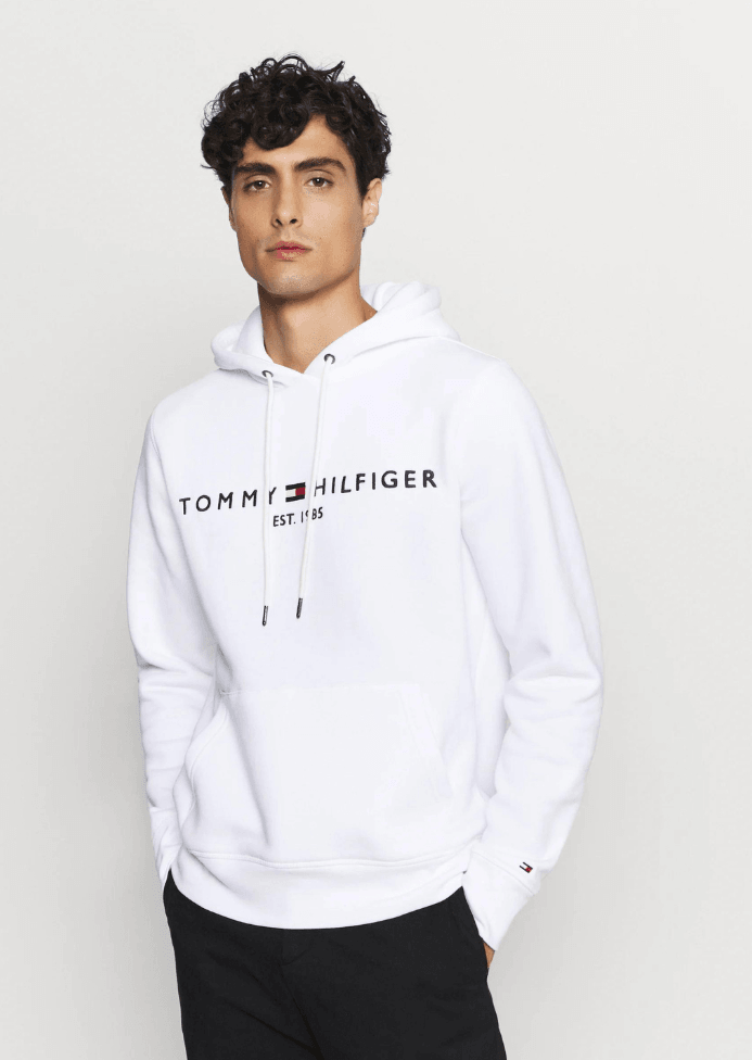 Sweat à capuche Tommy Hilfiger blanc - Georgespaul