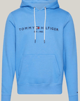 Sweat à capuche Tommy Hilfiger bleu en coton bio - Georgespaul