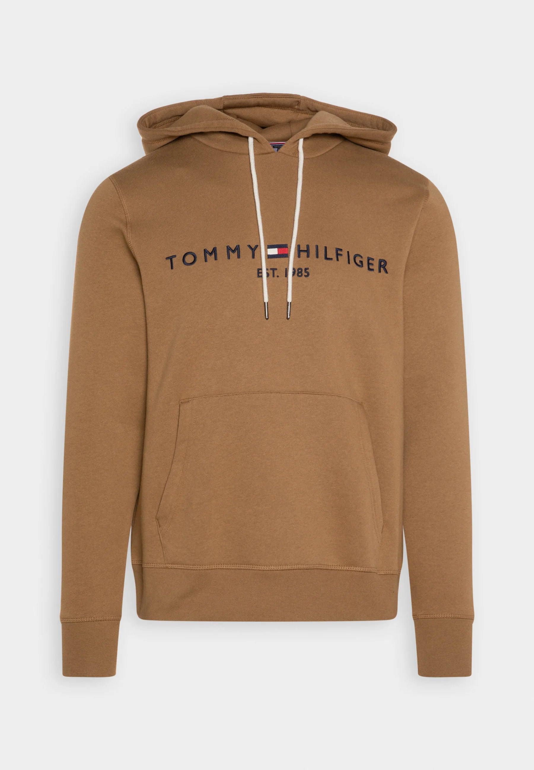 Sweat à capuche Tommy Hilfiger marron en coton bio - Georgespaul