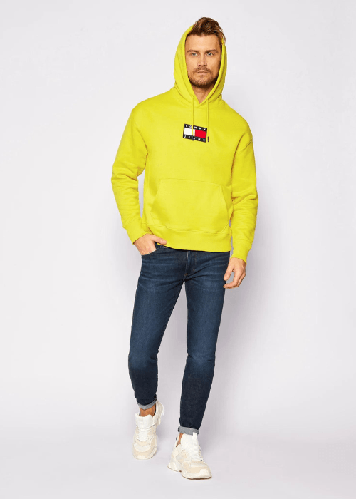 Sweat à capuche Tommy Jeans jaune - Georgespaul