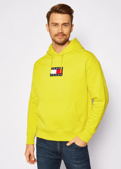 Sweat à capuche Tommy Jeans jaune - Georgespaul