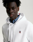 Sweat à capuche monogramme Tommy Hilfiger blanc en coton bio - Georgespaul