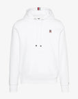 Sweat à capuche monogramme Tommy Hilfiger blanc en coton bio - Georgespaul