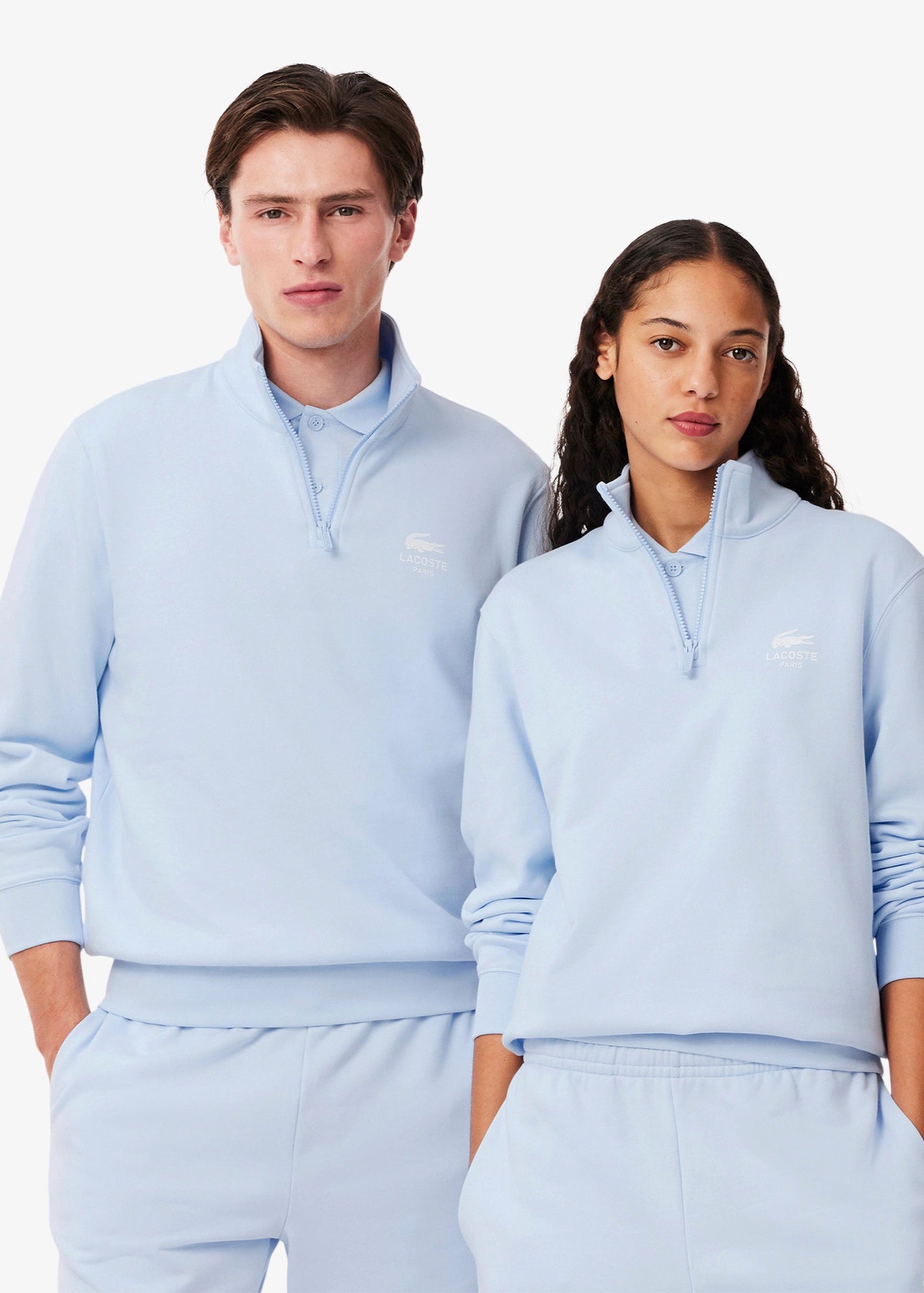 Sweat camionneur Lacoste bleu unisexe | Georgespaul 