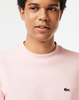 Sweat Lacoste rose en molleton de coton bio - Georgespaul