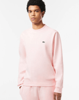 Sweat Lacoste rose en molleton de coton bio - Georgespaul