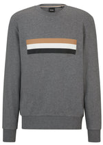 Afbeelding in Gallery-weergave laden, Sweat col rond bande tricolore BOSS gris
