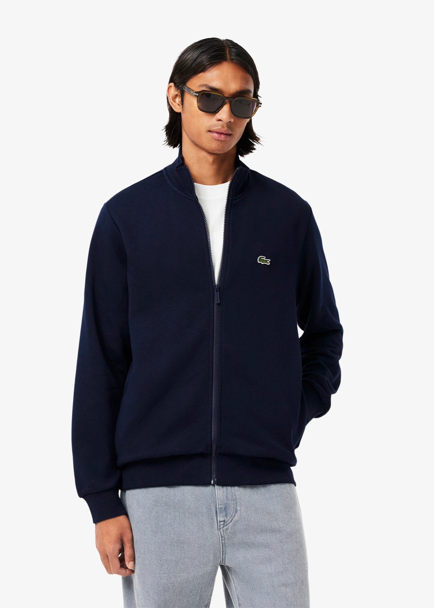 Sweat zippé homme Lacoste marine | Georgespaul     