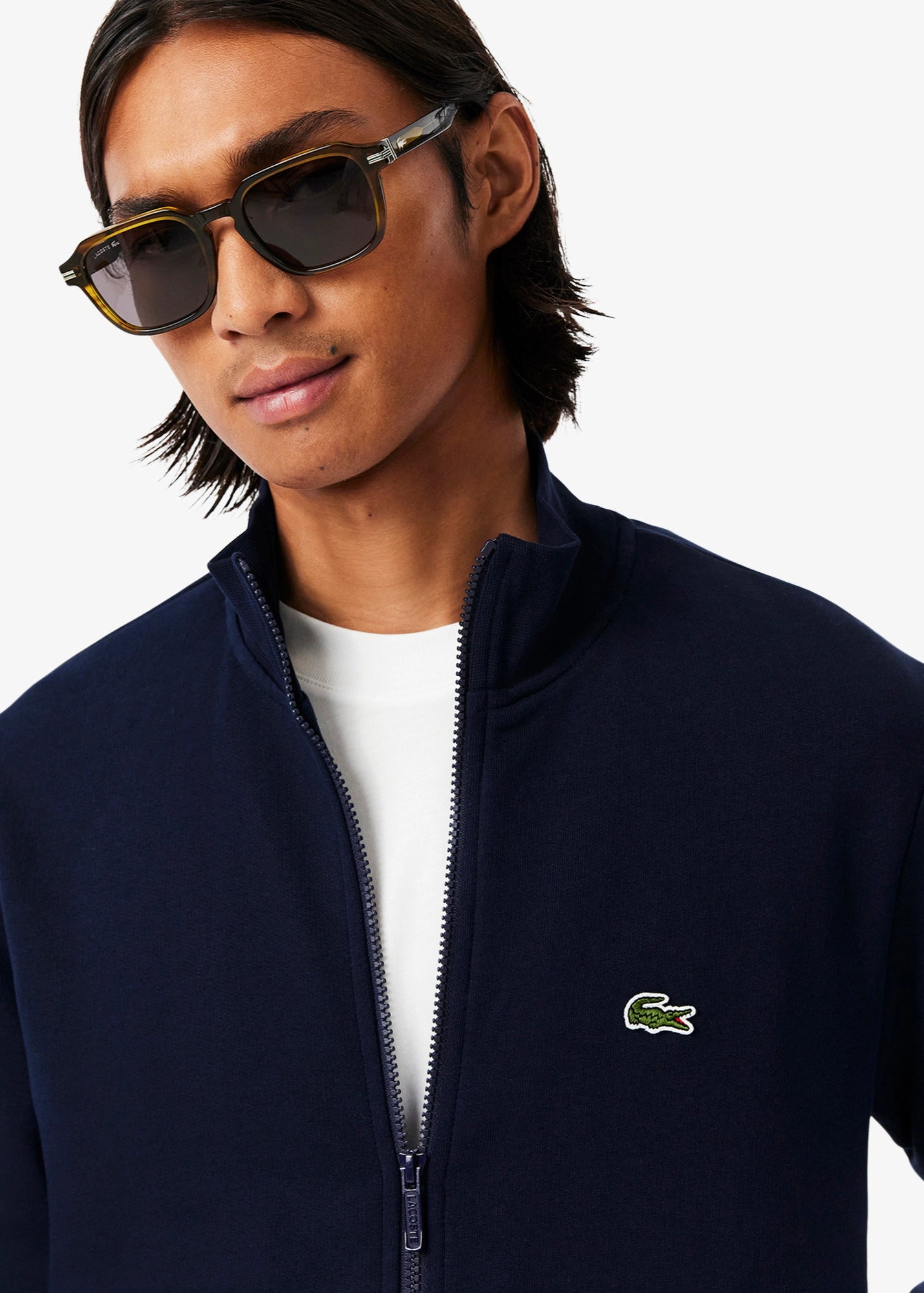 Sweat zippé homme Lacoste marine | Georgespaul     