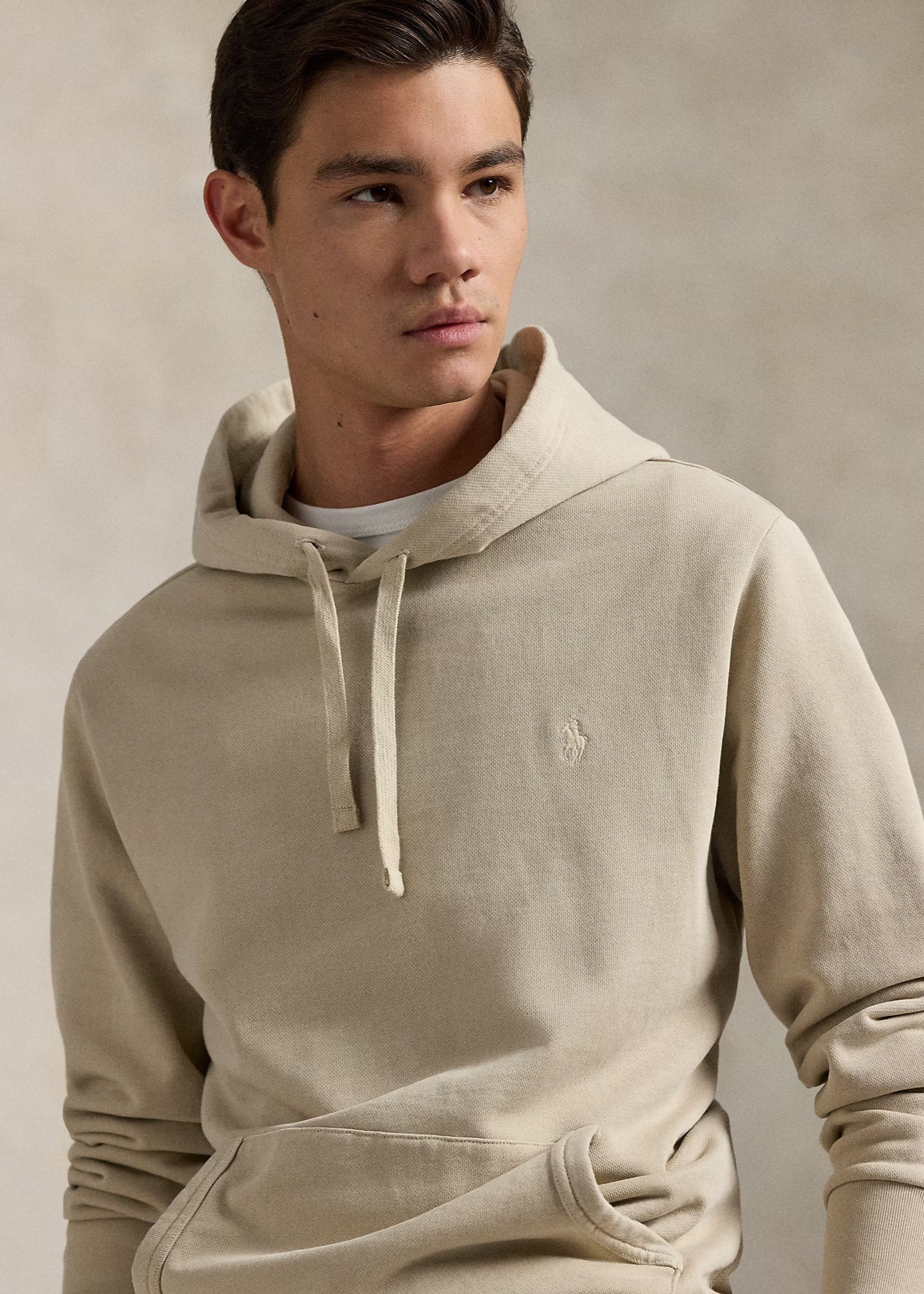 Sweat zippé Ralph Lauren beige pour homme | Georgespaul 