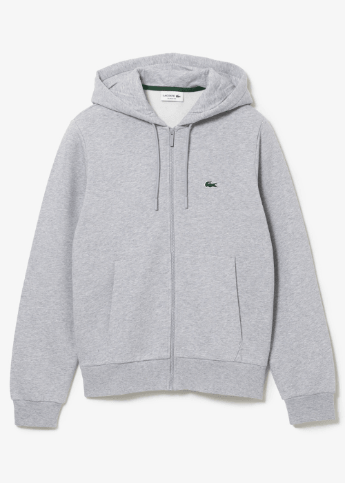 Sweat zippé à capuche Lacoste gris - Georgespaul