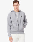 Sweat zippé à capuche homme Lacoste gris | Georgespaul