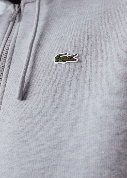 Sweat zippé à capuche Lacoste gris - Georgespaul