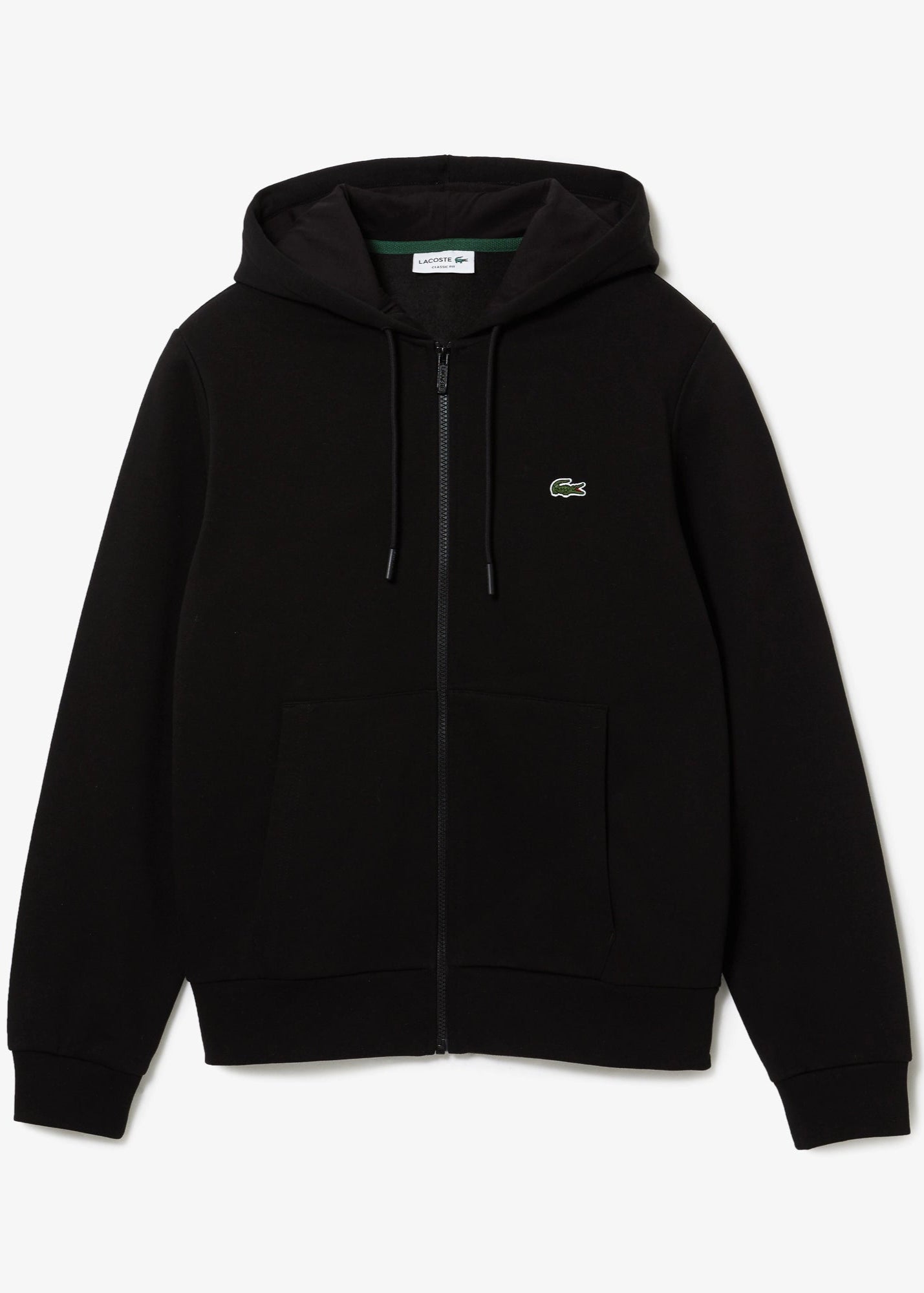 Sweat zippé à capuche homme Lacoste noir | Georgespaul