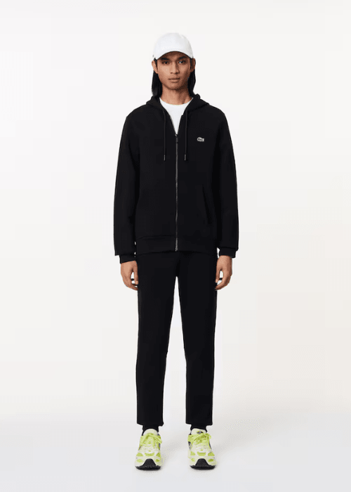 Sweat zippé à capuche Lacoste noir - Georgespaul