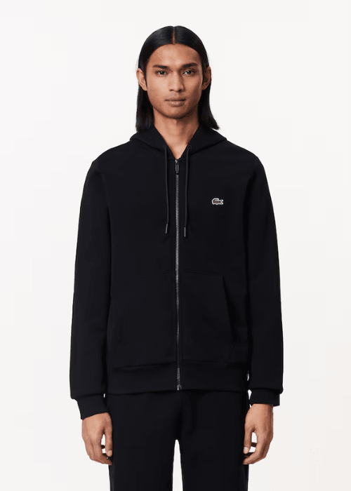 Sweat zippé à capuche Lacoste noir - Georgespaul