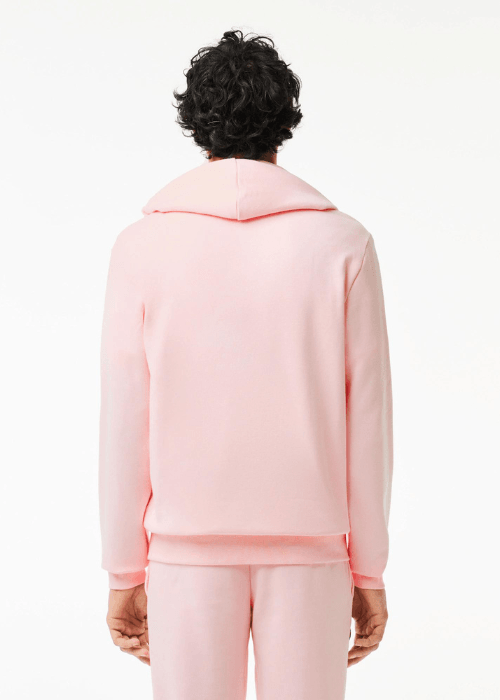 Sweat zippé à capuche Lacoste rose - Georgespaul