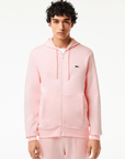 Sweat zippé à capuche Lacoste rose - Georgespaul