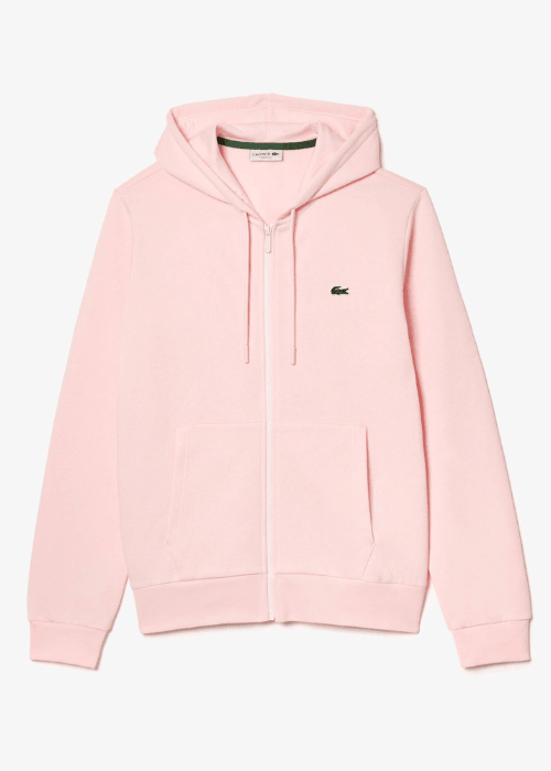 Sweat zippé à capuche Lacoste rose - Georgespaul