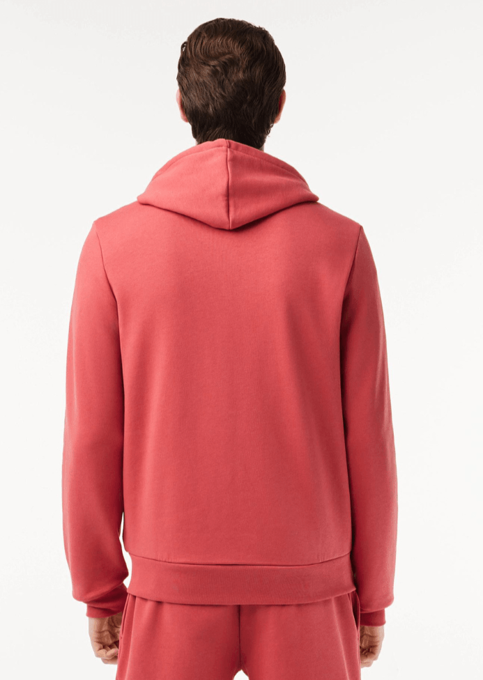 Sweat zippé à capuche Lacoste rouge - Georgespaul