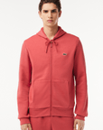 Sweat zippé à capuche Lacoste rouge - Georgespaul