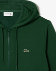 Sweat zippé à capuche Lacoste vert - Georgespaul