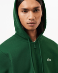 Sweat zippé à capuche Lacoste vert - Georgespaul