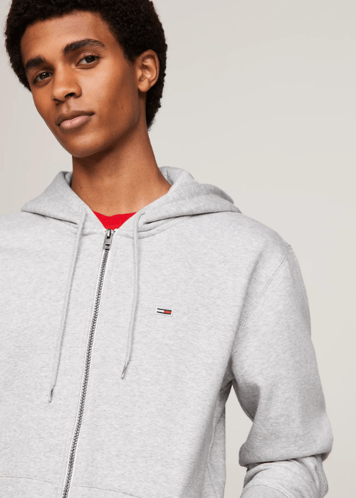 Sweat zippé à capuche Tommy Jeans gris - Georgespaul