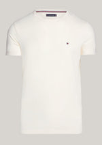 Afbeelding in Gallery-weergave laden, T-Shirt Tommy Hilfiger ajusté beige en coton bio stretch | Georgespaul
