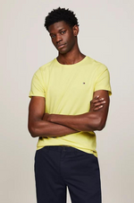 Charger l&#39;image dans la galerie, T-Shirt Tommy Hilfiger ajusté jaune en coton bio stretch
