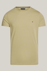 T-Shirt Tommy Hilfiger ajusté kaki coton bio stretch