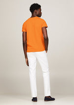 Afbeelding in Gallery-weergave laden, T-Shirt Tommy Hilfiger ajusté orange en coton bio stretch | Georgespaul
