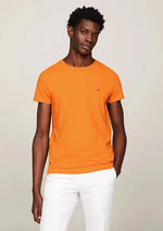 Laden Sie das Bild in den Galerie-Viewer, T-Shirt Tommy Hilfiger ajusté orange en coton bio stretch | Georgespaul
