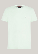Laden Sie das Bild in den Galerie-Viewer, T-Shirt Tommy Hilfiger ajusté vert en coton bio stretch

