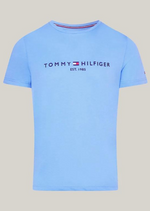 Charger l&#39;image dans la galerie, T-Shirt Tommy Hilfiger bleu coton bio | Georgespaul
