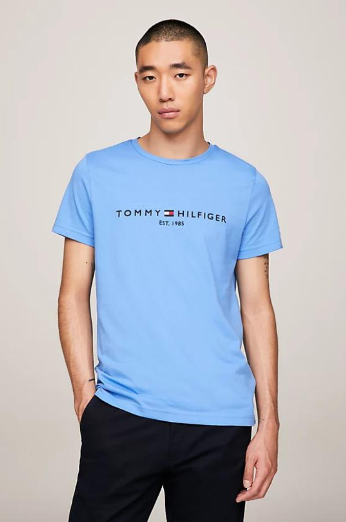 T-Shirt Tommy Hilfiger bleu coton bio