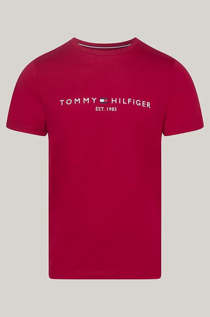 T-Shirt Tommy Hilfiger bordeaux coton bio