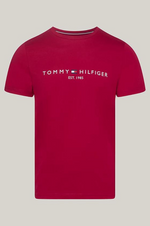 Charger l&#39;image dans la galerie, T-Shirt Tommy Hilfiger bordeaux coton bio
