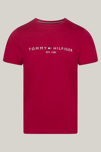 T-Shirt Tommy Hilfiger bordeaux coton bio