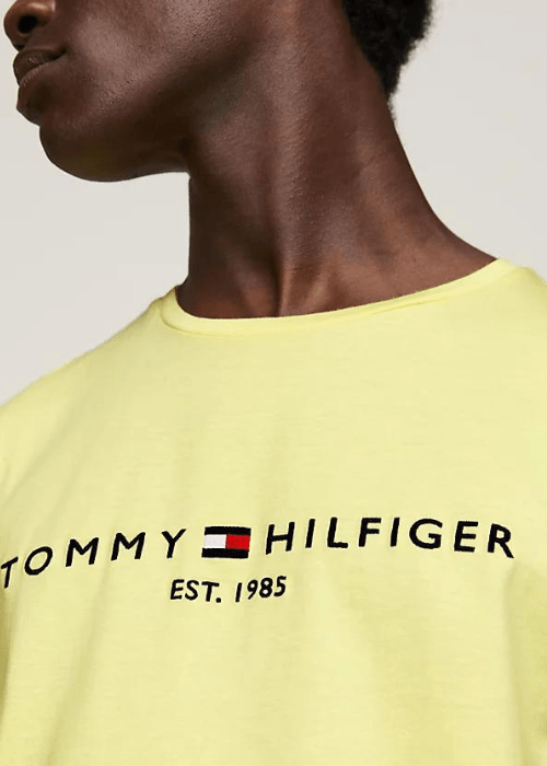 T-Shirt Tommy Hilfiger jaune ajusté coton bio - Georgespaul